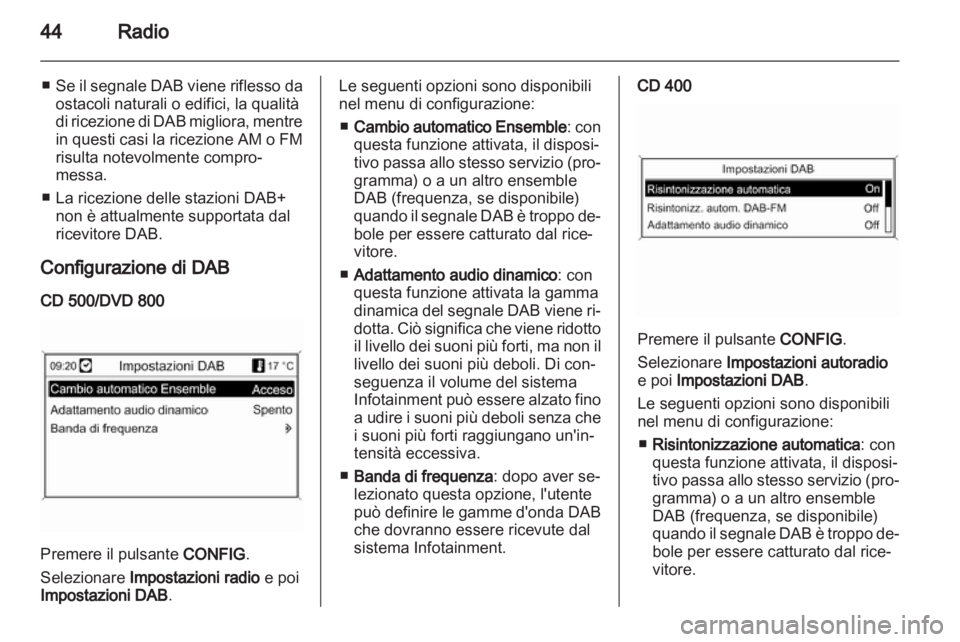 OPEL INSIGNIA 2011  Manuale del sistema Infotainment (in Italian) 