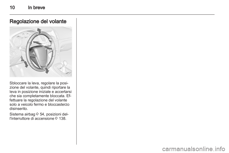 OPEL INSIGNIA 2011  Manuale di uso e manutenzione (in Italian) 