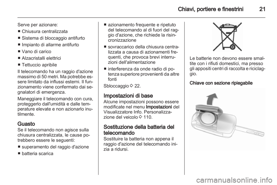 OPEL INSIGNIA 2011.5  Manuale di uso e manutenzione (in Italian) 