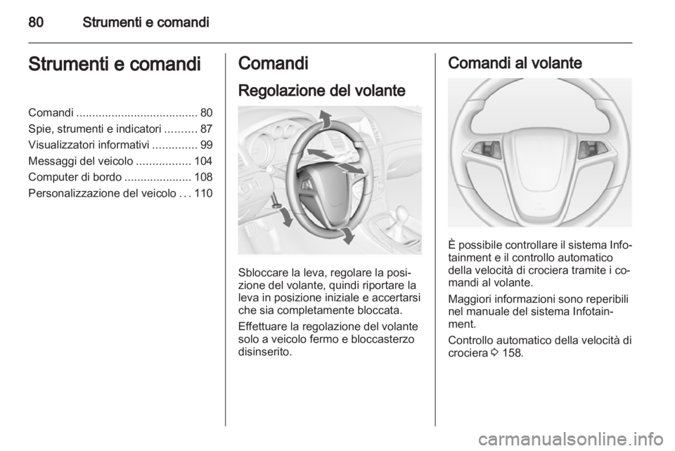 OPEL INSIGNIA 2012  Manuale di uso e manutenzione (in Italian) 