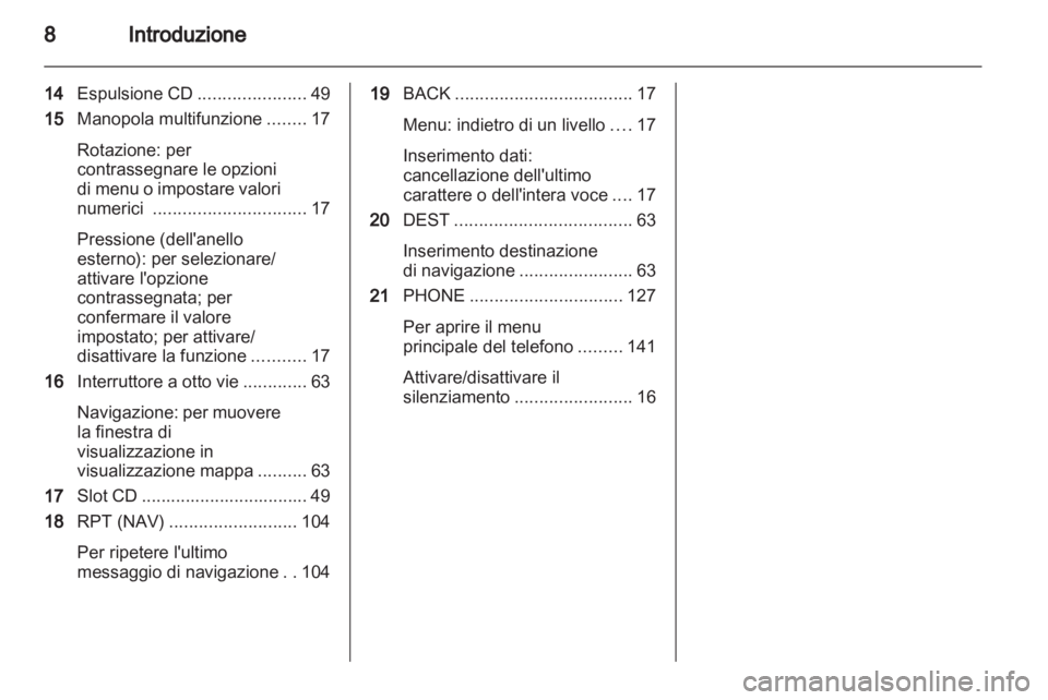 OPEL INSIGNIA 2012.5 Manuale del sistema Infotainment (in Italian) OPEL INSIGNIA 2012.5 Manuale del sistema Infotainment (in Italian)