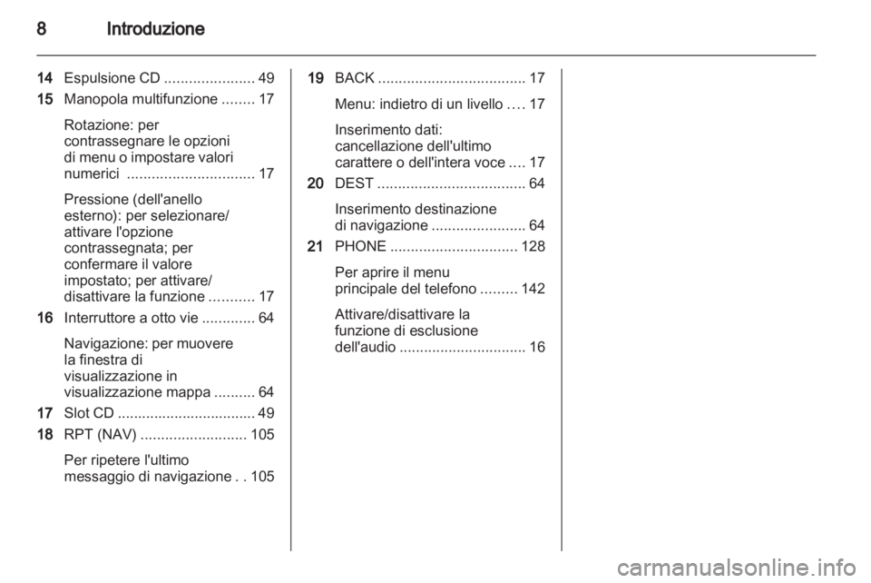 OPEL INSIGNIA 2013 Manuale del sistema Infotainment (in Italian) OPEL INSIGNIA 2013 Manuale del sistema Infotainment (in Italian)