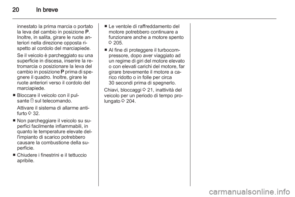 OPEL INSIGNIA 2013.5  Manuale di uso e manutenzione (in Italian) 
