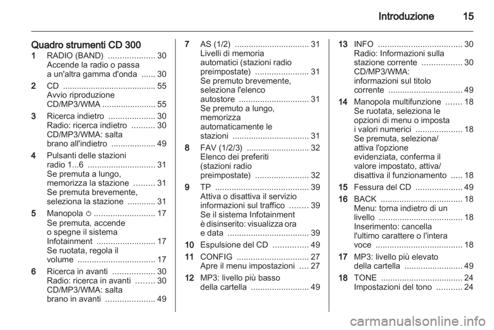 OPEL MERIVA 2011 Manuale del sistema Infotainment (in Italian) OPEL MERIVA 2011 Manuale del sistema Infotainment (in Italian)