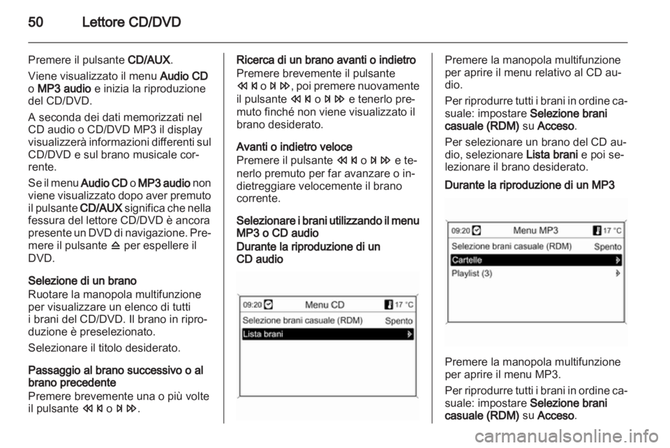 OPEL MERIVA 2011  Manuale del sistema Infotainment (in Italian) 