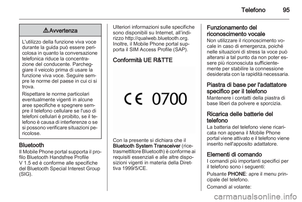 OPEL MERIVA 2011  Manuale del sistema Infotainment (in Italian) 