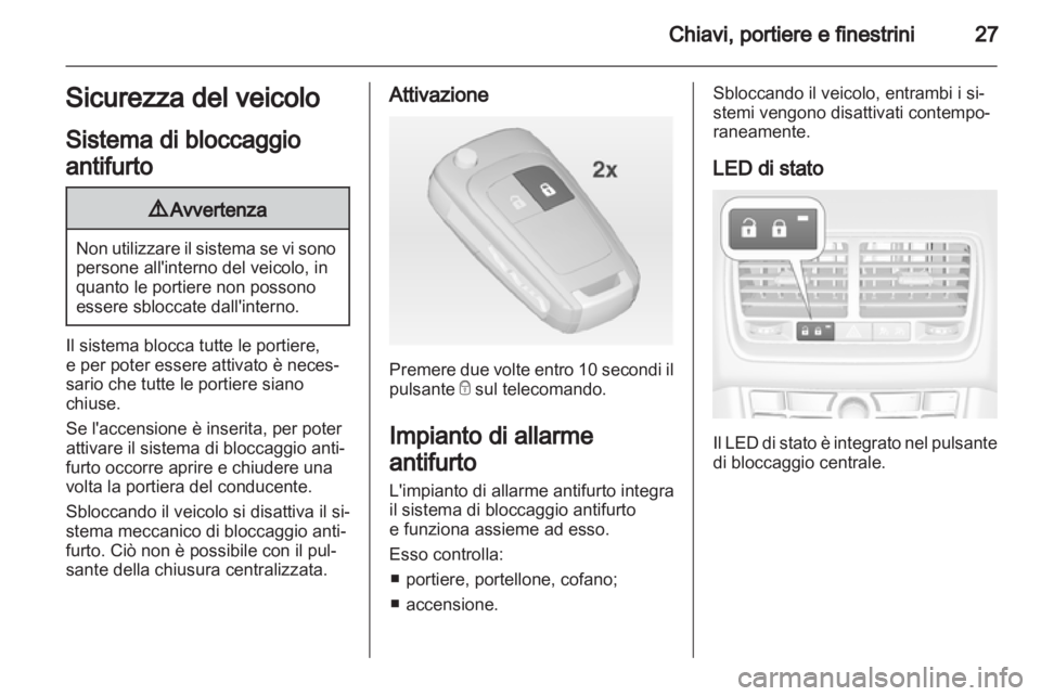 OPEL MERIVA 2011  Manuale di uso e manutenzione (in Italian) 