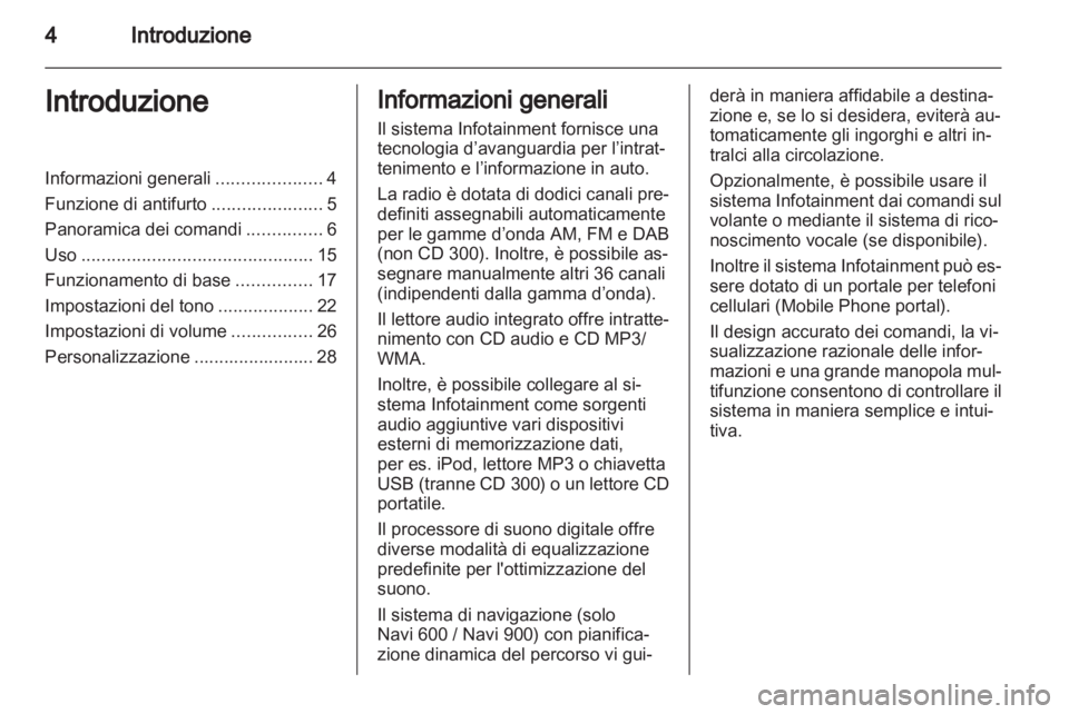 OPEL MERIVA 2012  Manuale del sistema Infotainment (in Italian) 