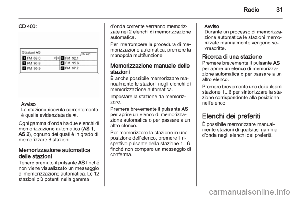 OPEL MERIVA 2012 Manuale del sistema Infotainment (in Italian) OPEL MERIVA 2012 Manuale del sistema Infotainment (in Italian)