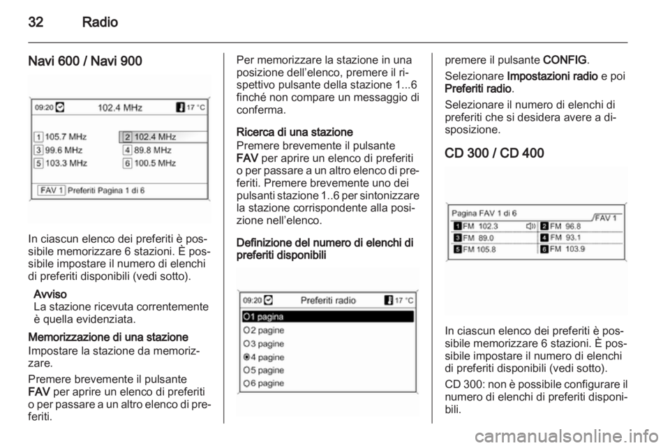 OPEL MERIVA 2012 Manuale del sistema Infotainment (in Italian) OPEL MERIVA 2012 Manuale del sistema Infotainment (in Italian)