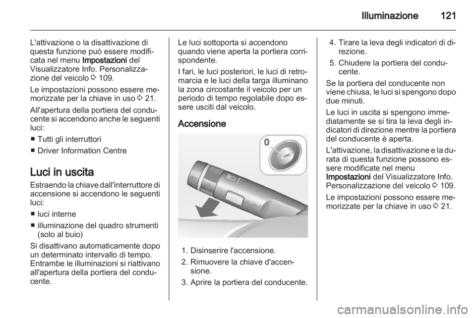 OPEL MERIVA 2012  Manuale di uso e manutenzione (in Italian) 