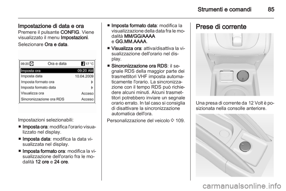 OPEL MERIVA 2012  Manuale di uso e manutenzione (in Italian) 