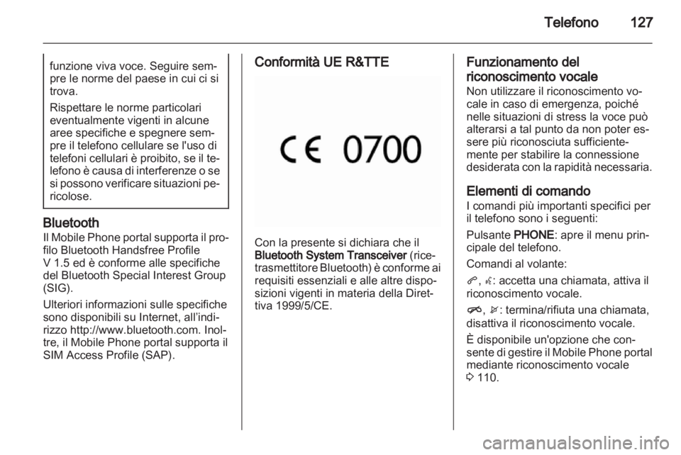 OPEL MERIVA 2013.5 Manuale del sistema Infotainment (in Italian) OPEL MERIVA 2013.5 Manuale del sistema Infotainment (in Italian)