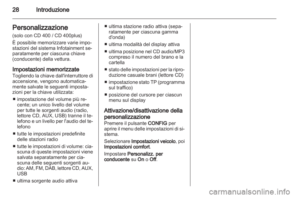 OPEL MERIVA 2013.5  Manuale del sistema Infotainment (in Italian) 