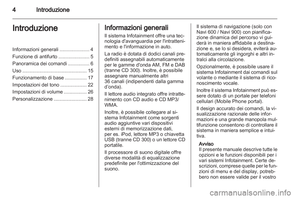 OPEL MERIVA 2013.5  Manuale del sistema Infotainment (in Italian) 