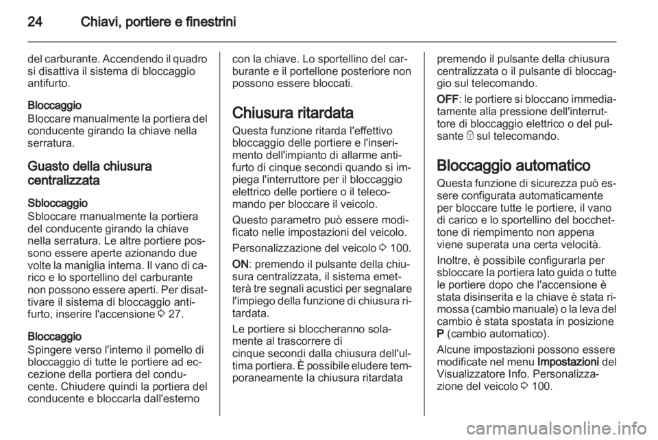 OPEL MOKKA 2013  Manuale di uso e manutenzione (in Italian) 