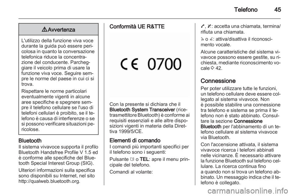 OPEL MOVANO_B 2010.5 Manuale del sistema Infotainment (in Italian) OPEL MOVANO_B 2010.5 Manuale del sistema Infotainment (in Italian)
