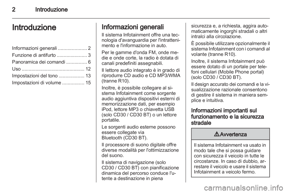OPEL VIVARO 2011.5  Manuale del sistema Infotainment (in Italian) 
