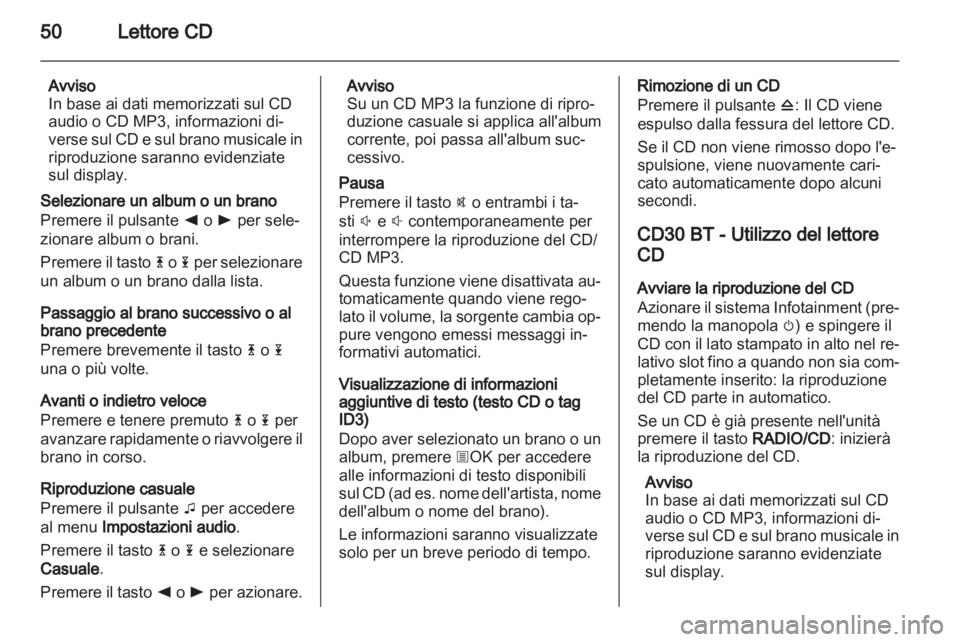 OPEL MOVANO_B 2012.5 Manuale del sistema Infotainment (in Italian) OPEL MOVANO_B 2012.5 Manuale del sistema Infotainment (in Italian)