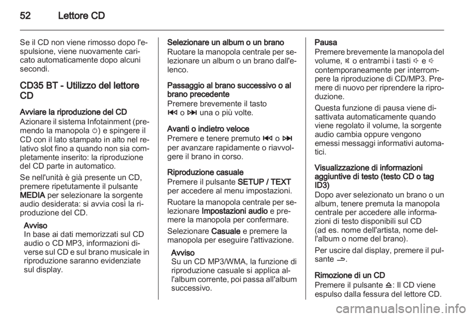 OPEL MOVANO_B 2012.5 Manuale del sistema Infotainment (in Italian) OPEL MOVANO_B 2012.5 Manuale del sistema Infotainment (in Italian)