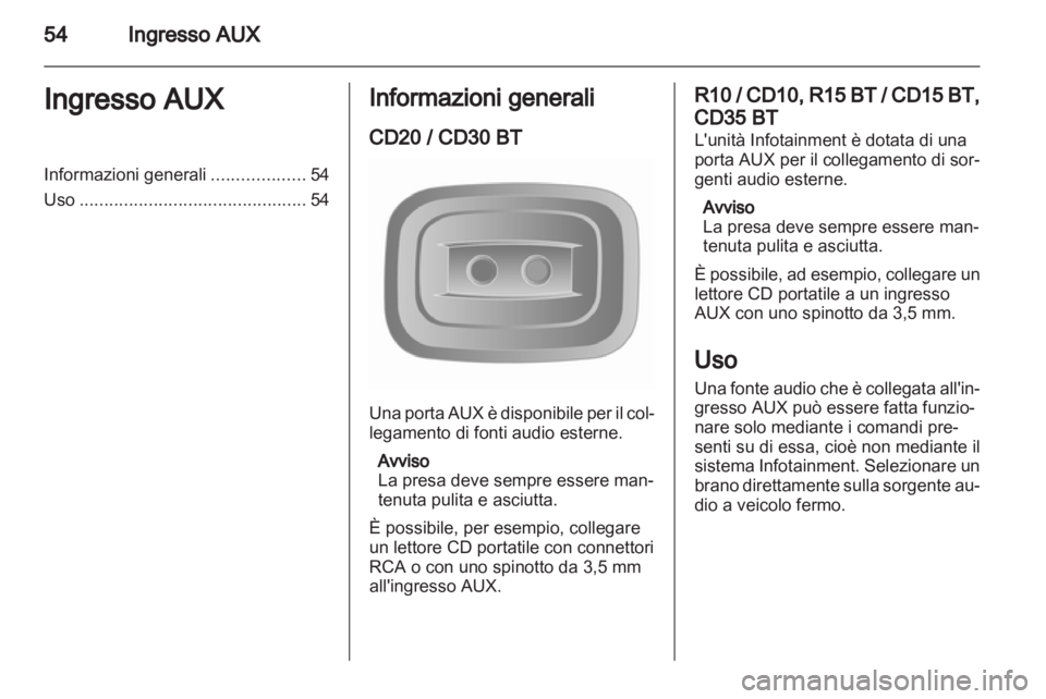 OPEL MOVANO_B 2012.5 Manuale del sistema Infotainment (in Italian) OPEL MOVANO_B 2012.5 Manuale del sistema Infotainment (in Italian)