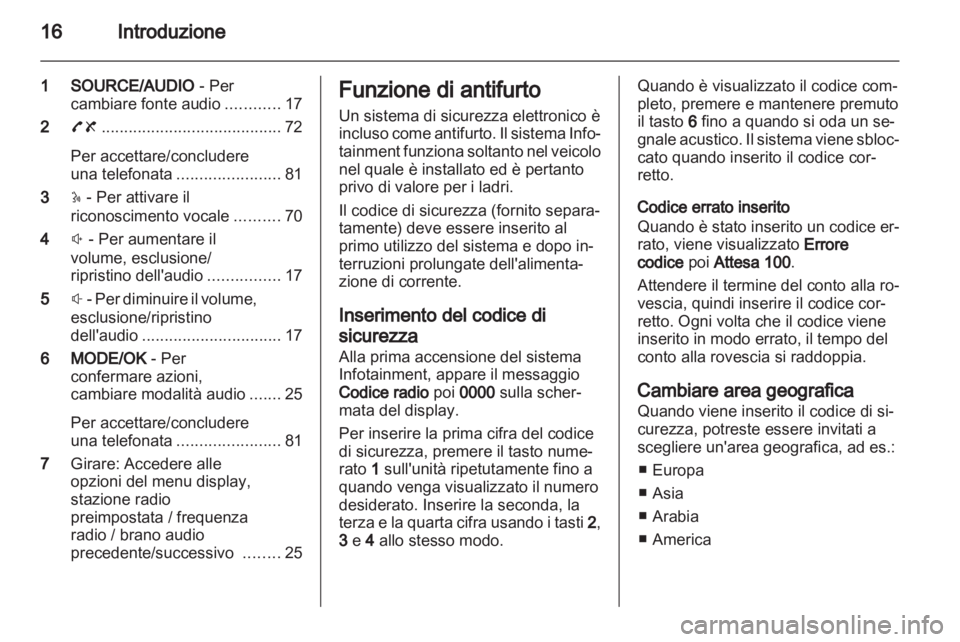 OPEL VIVARO 2013 Manuale del sistema Infotainment (in Italian) OPEL VIVARO 2013 Manuale del sistema Infotainment (in Italian)