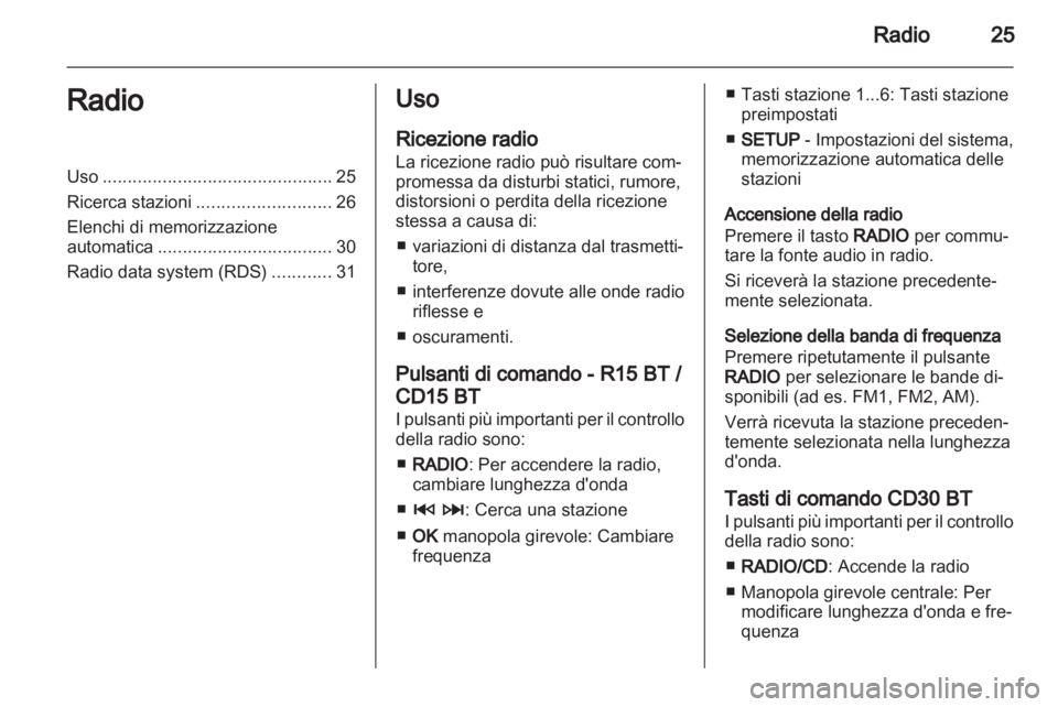 OPEL VIVARO 2013 Manuale del sistema Infotainment (in Italian) OPEL VIVARO 2013 Manuale del sistema Infotainment (in Italian)