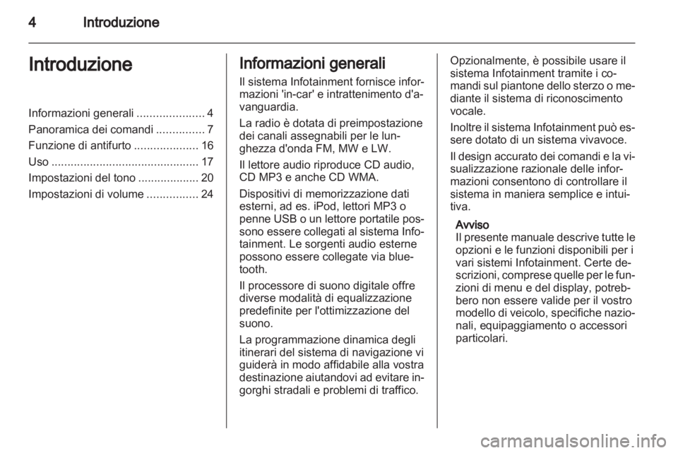 OPEL VIVARO 2013  Manuale del sistema Infotainment (in Italian) 