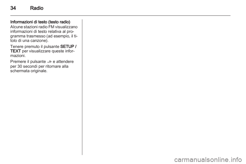 OPEL VIVARO 2013 Manuale del sistema Infotainment (in Italian) OPEL VIVARO 2013 Manuale del sistema Infotainment (in Italian)