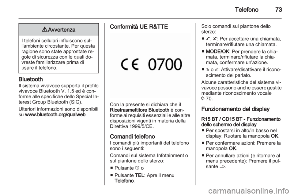 OPEL MOVANO_B 2013.5  Manuale del sistema Infotainment (in Italian) 