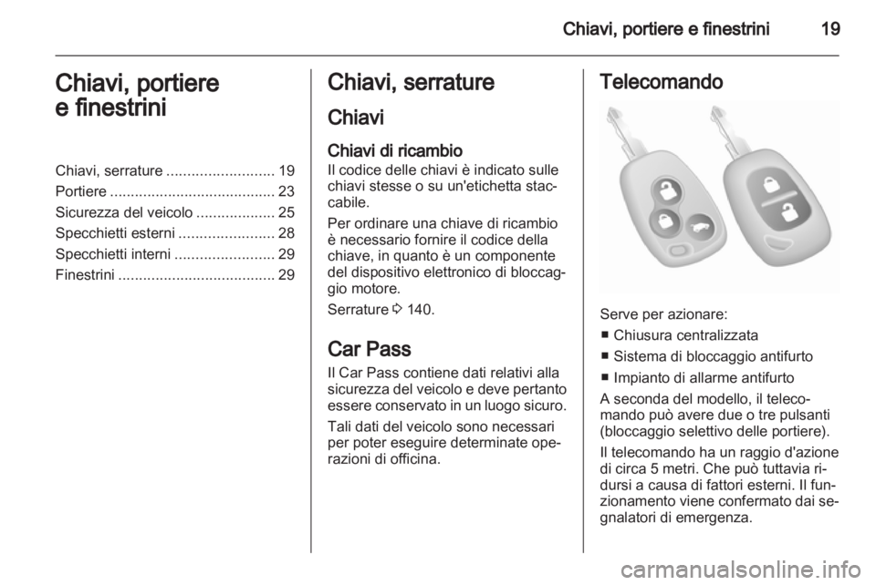 OPEL VIVARO 2011  Manuale di uso e manutenzione (in Italian) 