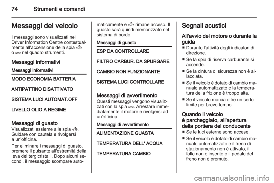 OPEL VIVARO 2011 Manuale di uso e manutenzione (in Italian) OPEL VIVARO 2011 Manuale di uso e manutenzione (in Italian)