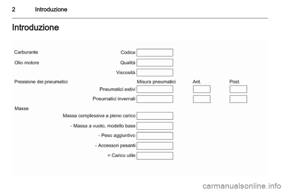 OPEL ZAFIRA 2010  Manuale di uso e manutenzione (in Italian) 