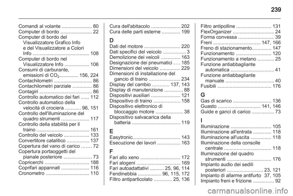 OPEL ZAFIRA 2010  Manuale di uso e manutenzione (in Italian) 