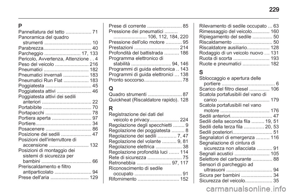 OPEL ZAFIRA 2012  Manuale di uso e manutenzione (in Italian) 