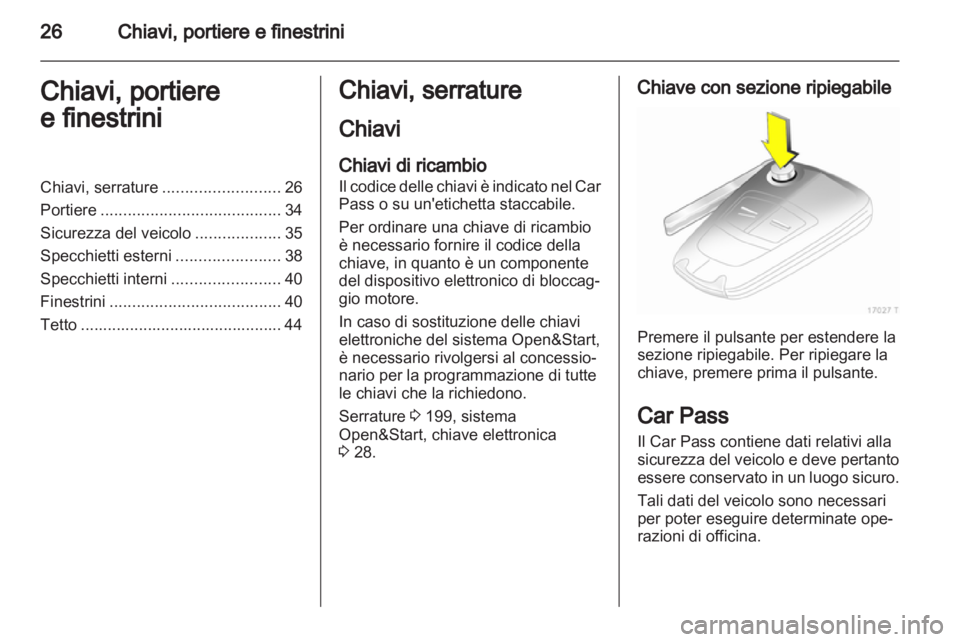 OPEL ZAFIRA 2012  Manuale di uso e manutenzione (in Italian) 