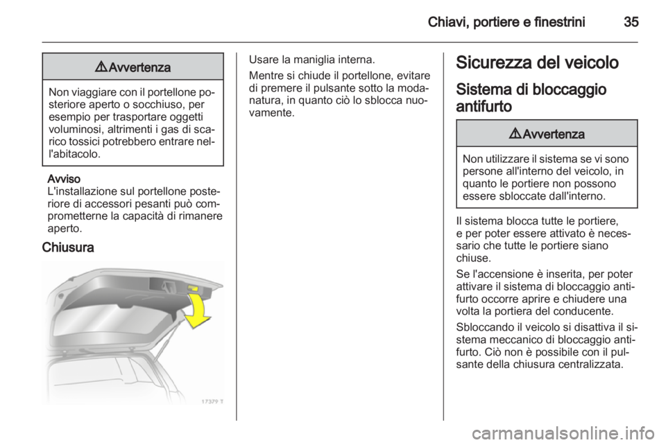 OPEL ZAFIRA 2012  Manuale di uso e manutenzione (in Italian) 