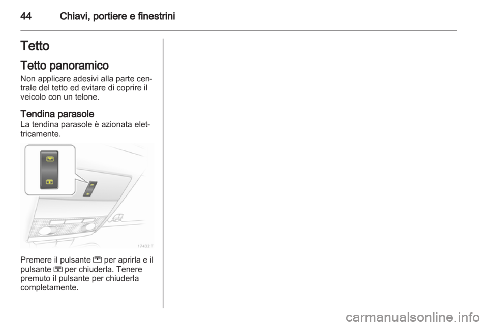 OPEL ZAFIRA 2012  Manuale di uso e manutenzione (in Italian) 