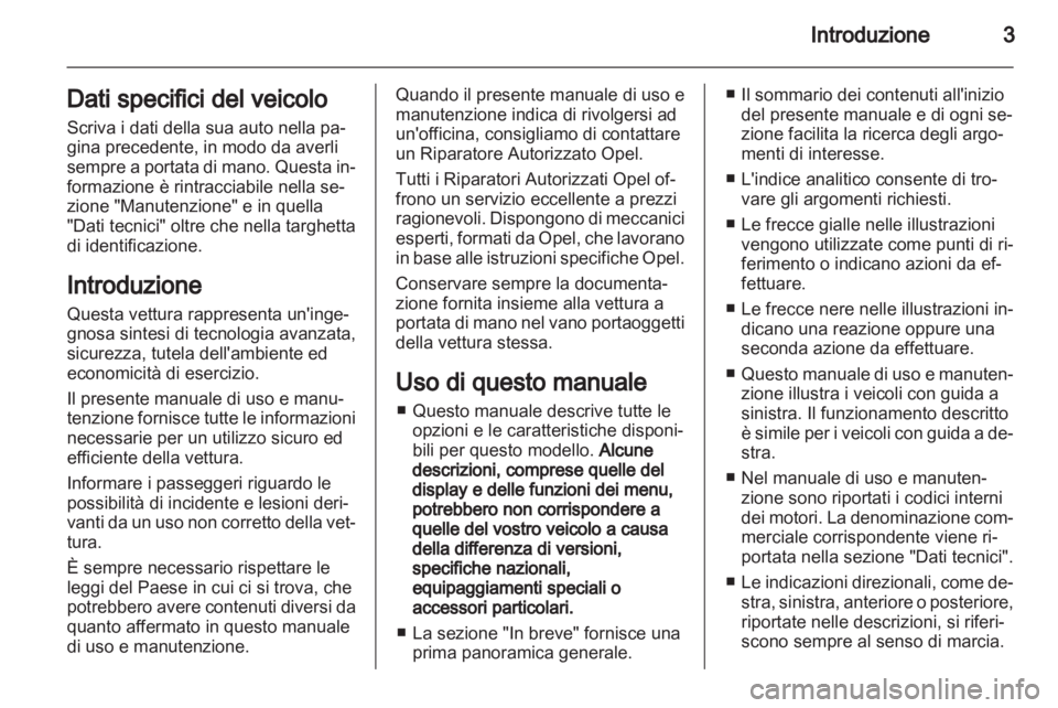 OPEL ZAFIRA 2013  Manuale di uso e manutenzione (in Italian) 