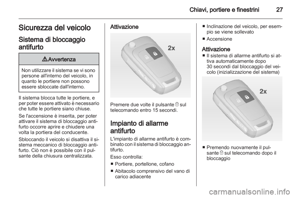 OPEL ZAFIRA TOURER 2013  Manuale di uso e manutenzione (in Italian) 