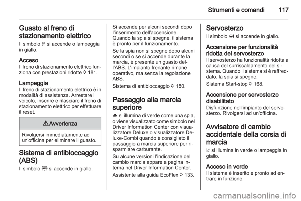 OPEL ZAFIRA TOURER 2013.5  Manuale di uso e manutenzione (in Italian) 