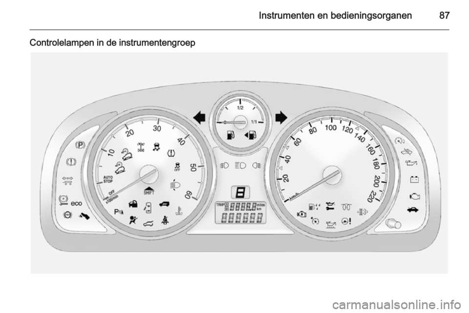 OPEL ANTARA 2015 Gebruikershandleiding (in Dutch) Instrumenten en bedieningsorganen87
Controlelampen in de instrumentengroep OPEL ANTARA 2015 Gebruikershandleiding (in Dutch) Instrumenten en bedieningsorganen87
Controlelampen in de instrumentengroep