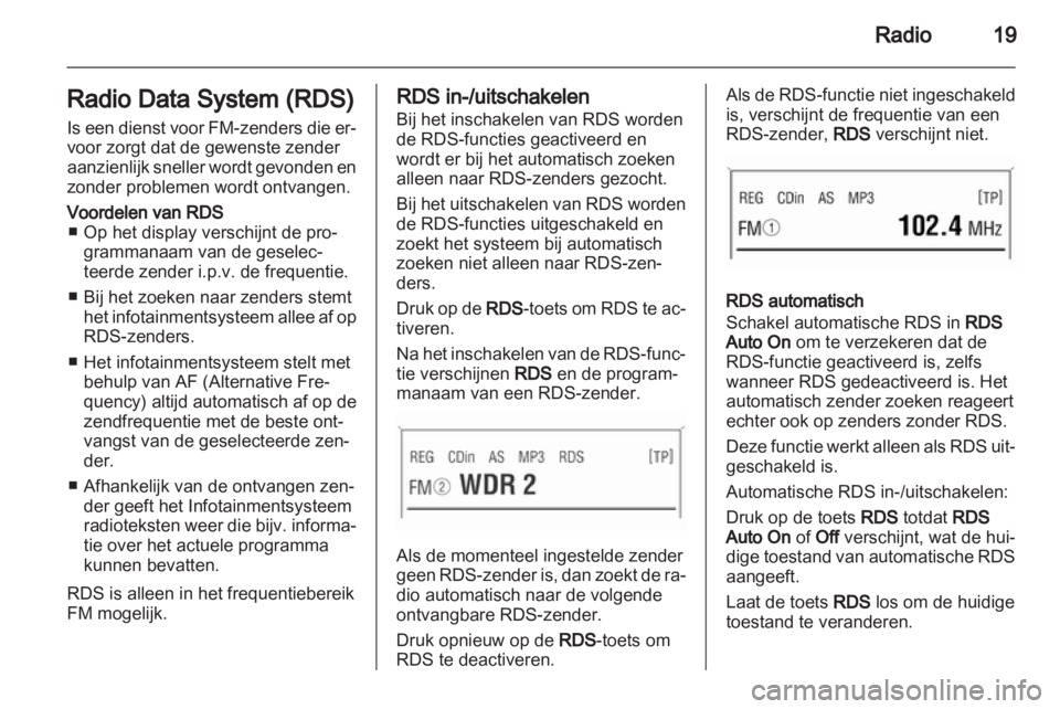 OPEL ASTRA H 2013  Handleiding Infotainment (in Dutch) 
