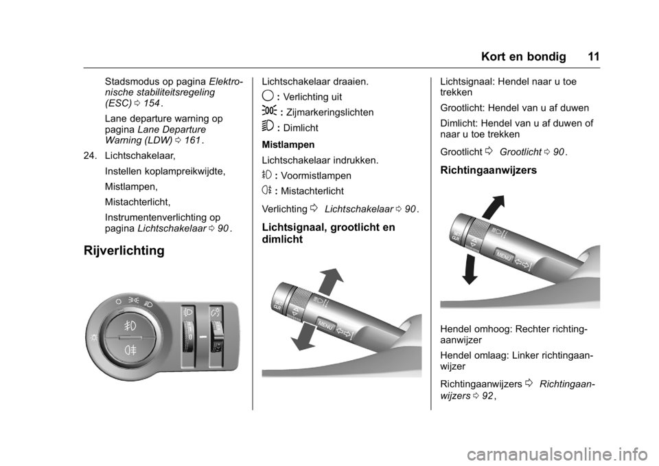 OPEL KARL 2016  Gebruikershandleiding (in Dutch) OPEL Karl Owner Manual (GMK-Localizing-EU LHD-9231167) - 2016 - crc -
9/10/15
Kort en bondig 11
Stadsmodus op paginaElektro-
nische stabiliteitsregeling
(ESC) 0154
ii.
Lane departure warning op
pagina OPEL KARL 2016  Gebruikershandleiding (in Dutch) OPEL Karl Owner Manual (GMK-Localizing-EU LHD-9231167) - 2016 - crc -
9/10/15
Kort en bondig 11
Stadsmodus op paginaElektro-
nische stabiliteitsregeling
(ESC) 0154
ii.
Lane departure warning op
pagina