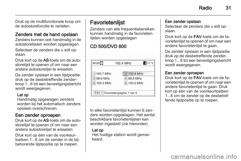 OPEL MERIVA 2011  Handleiding Infotainment (in Dutch) 