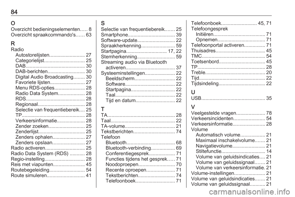 OPEL MERIVA 2016 Handleiding Infotainment (in Dutch) 84O
Overzicht bedieningselementen .....8
Overzicht spraakcommando's ......63
R Radio Autostorelijsten.......................... 27
Categorielijst ............................. 25
DAB ............. OPEL MERIVA 2016 Handleiding Infotainment (in Dutch) 84O
Overzicht bedieningselementen .....8
Overzicht spraakcommando's ......63
R Radio Autostorelijsten.......................... 27
Categorielijst ............................. 25
DAB .............