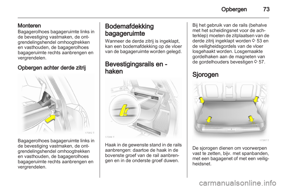 OPEL ZAFIRA 2011  Gebruikershandleiding (in Dutch) 