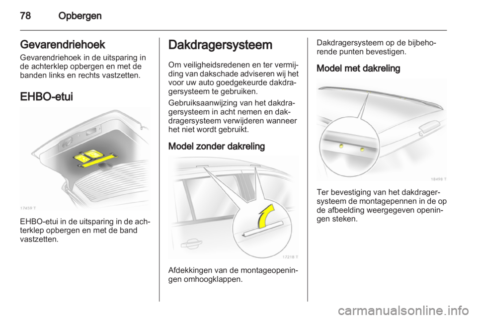 OPEL ZAFIRA 2011  Gebruikershandleiding (in Dutch) 