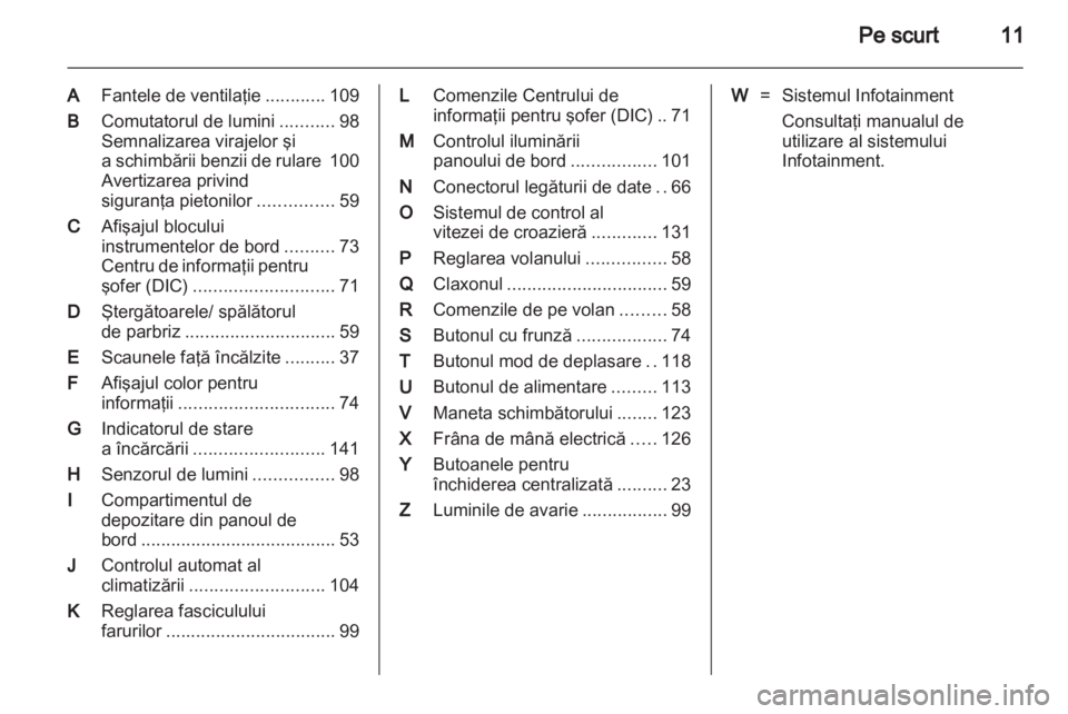 OPEL AMPERA 2012 Manual de utilizare (in Romanian) OPEL AMPERA 2012 Manual de utilizare (in Romanian)