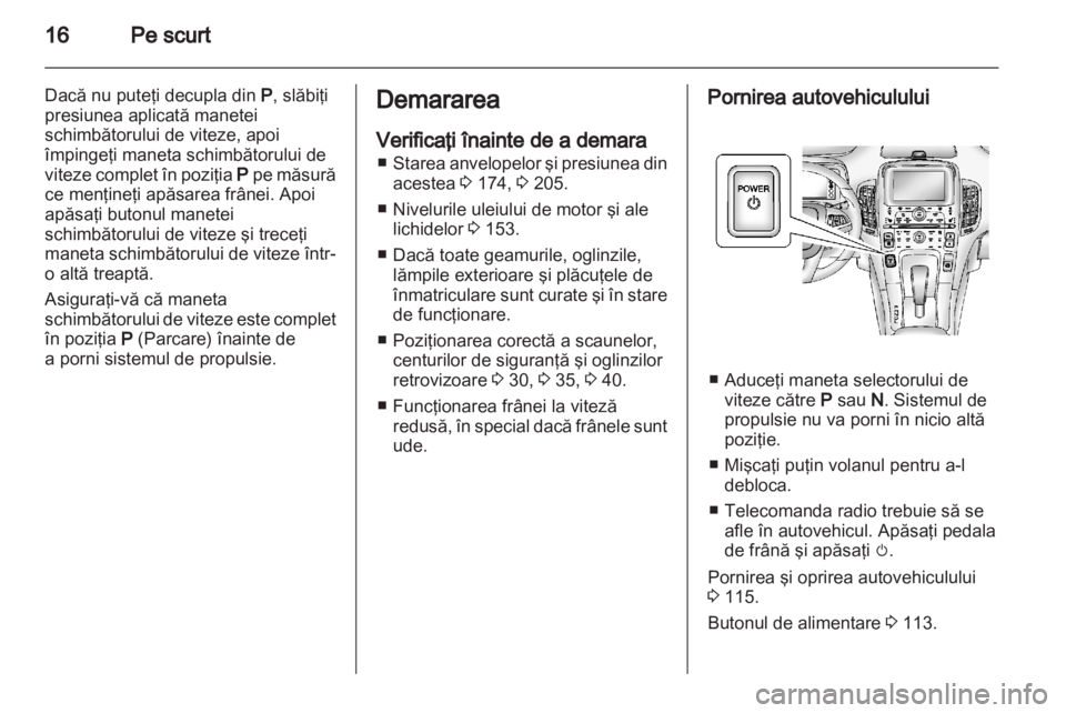 OPEL AMPERA 2012 Manual de utilizare (in Romanian) OPEL AMPERA 2012 Manual de utilizare (in Romanian)